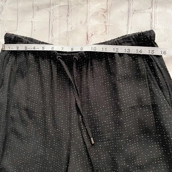 Eileen Fisher Morse Code Print Wide-Leg Crop Pants Small Lagenlook Loungewear - Picture 6 of 11